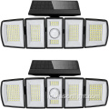 Outdoor Professional 300LED 6500K Disesuaikan 5 Kepala Sensor Gerakan Nirkabel Lampu Dinding Keamanan Banjir Surya